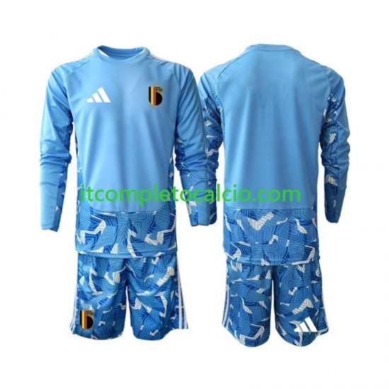 Maglia Belgio Portiere Divisa Home Mondiali 2026 Manica Lunga ,Bambino
