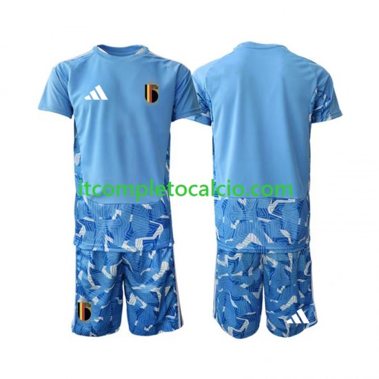 Maglia Belgio Portiere Divisa Home Mondiali 2026 Manica Corta ,Bambino