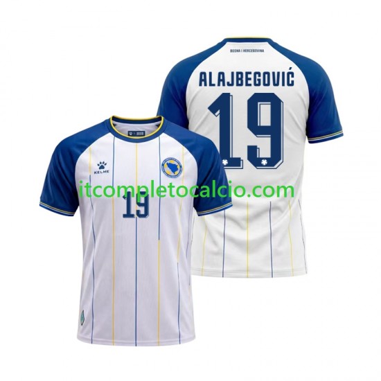 Maglia Bosnia Herzegovina Kerim Alajbegovic 19 Divisa Away Mondiali 2026 Manica Corta ,Uomo