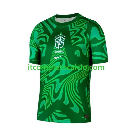 Maglia Brasile Portiere Divisa Away Mondiali 2026 Manica Corta ,Uomo