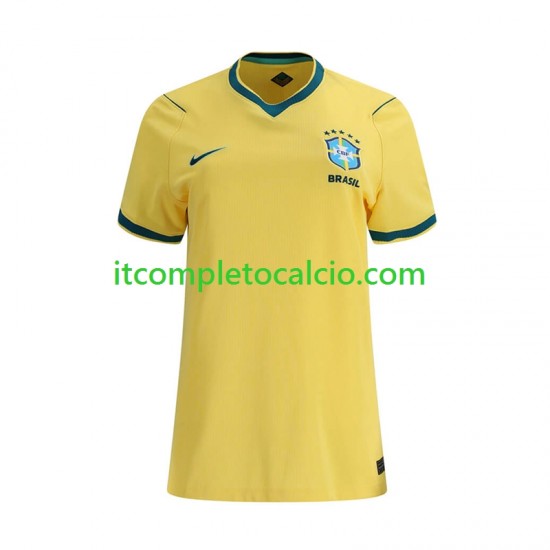 Maglia Brasile Divisa Home Mondiali 2026 Manica Corta ,Donne