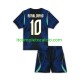 Maglia Brasile Ronaldinho 10 Divisa Away Mondiali 2026 Manica Corta ,Bambino