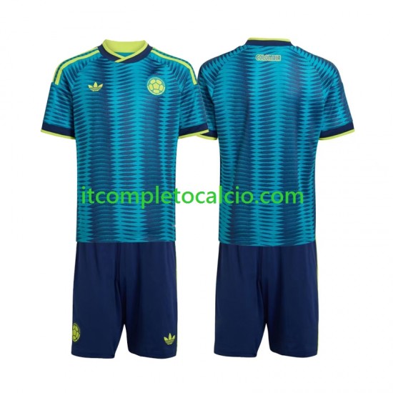 Maglia Colombia Divisa Away Mondiali 2026 Manica Corta ,Bambino