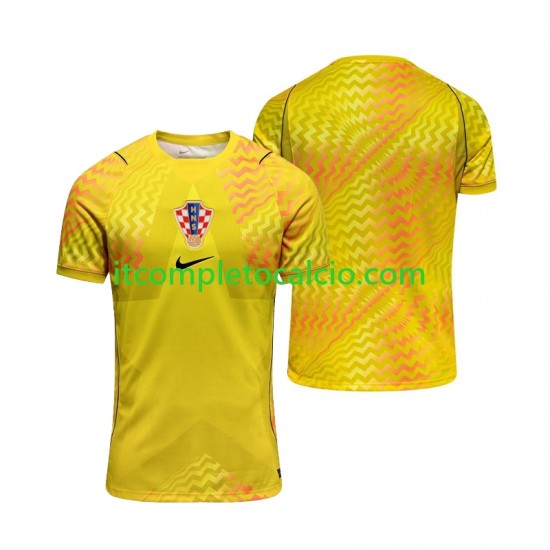 Maglia Croazia Portiere Divisa Home Mondiali 2026 Manica Corta ,Uomo