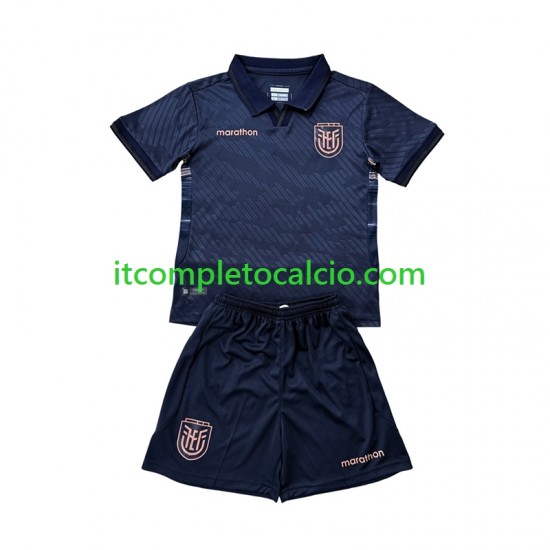 Maglia Ecuador Divisa Away Mondiali 2026 Manica Corta ,Bambino