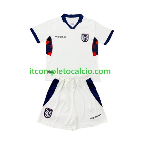 Maglia Ecuador Terza Divisa Mondiali 2026 Manica Corta ,Bambino
