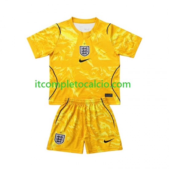 Maglia Inghilterra Portiere Quarto Divisa Mondiali 2026 Manica Corta ,Bambino