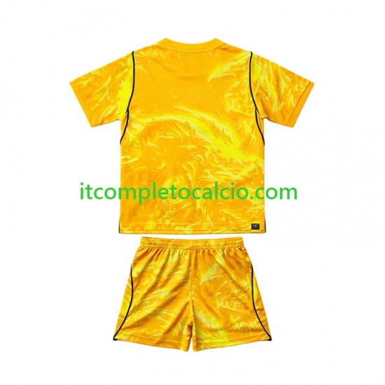Maglia Inghilterra Portiere Quarto Divisa Mondiali 2026 Manica Corta ,Bambino