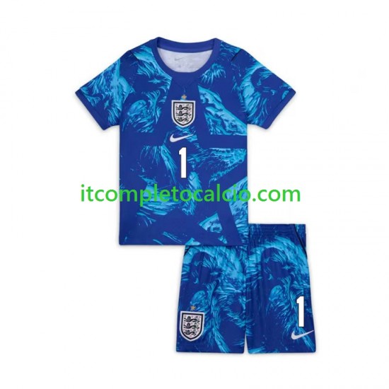 Maglia Inghilterra Jordan Pickford 1 Portiere Terza Divisa Mondiali 2026 Manica Corta ,Bambino