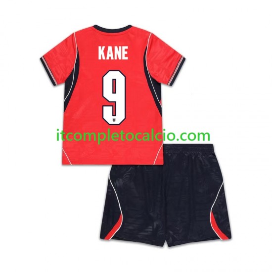 Maglia Inghilterra Harry Kane 9 Divisa Away Mondiali 2026 Manica Corta ,Bambino