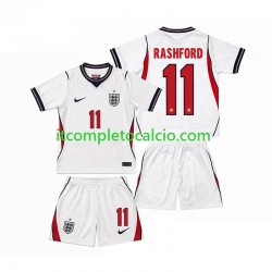 Maglia Inghilterra Marcus Rashford 11 Divisa Home Mondiali 2026 Manica Corta ,Bambino