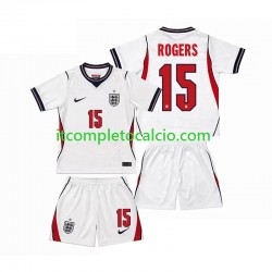 Maglia Inghilterra Morgan Rogers 15 Divisa Home Mondiali 2026 Manica Corta ,Bambino