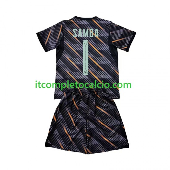 Maglia Francia Brice Samba 1 Portiere Divisa Home Mondiali 2026 Manica Corta ,Bambino