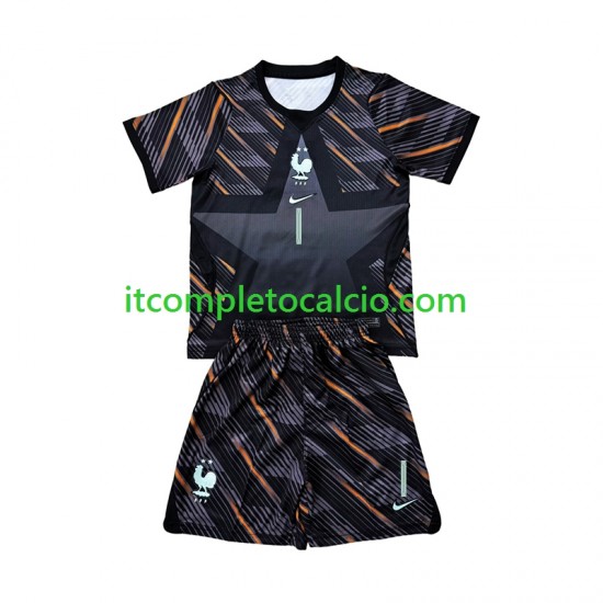 Maglia Francia Brice Samba 1 Portiere Divisa Home Mondiali 2026 Manica Corta ,Bambino