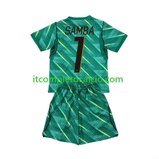 Maglia Francia Brice Samba 1 Portiere Terza Divisa Mondiali 2026 Manica Corta ,Bambino