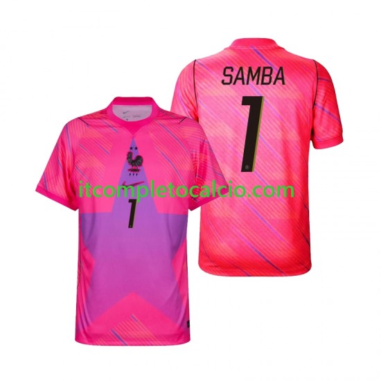 Maglia Francia Brice Samba 1 Portiere Divisa Away Mondiali 2026 Manica Corta ,Uomo