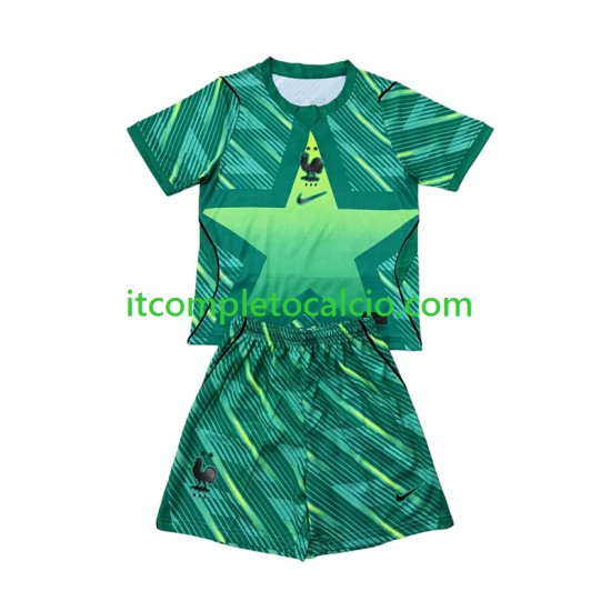 Maglia Francia Portiere Terza Divisa Mondiali 2026 Manica Corta ,Bambino