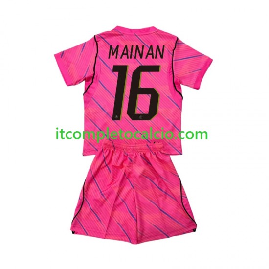 Maglia Francia Mike Maignan 16 Portiere Divisa Away Mondiali 2026 Manica Corta ,Bambino