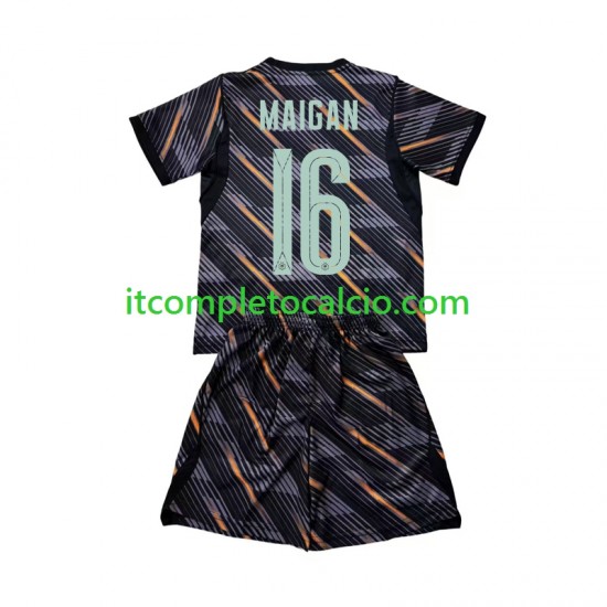 Maglia Francia Mike Maignan 16 Portiere Divisa Home Mondiali 2026 Manica Corta ,Bambino