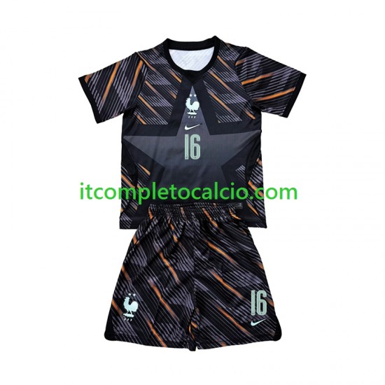 Maglia Francia Mike Maignan 16 Portiere Divisa Home Mondiali 2026 Manica Corta ,Bambino