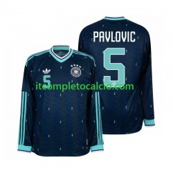 Maglia Germania Aleksandar Pavlovic 5 Divisa Away Mondiali 2026 Manica Lunga ,Uomo Maglia Germania Aleksandar Pavlovic 5 Divisa Away Mondiali 2026 Manica Lunga ,Uomo