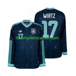 Maglia Germania Florian Wirtz 17 Divisa Away Mondiali 2026 Manica Lunga ,Uomo Maglia Germania Florian Wirtz 17 Divisa Away Mondiali 2026 Manica Lunga ,Uomo