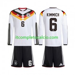 Maglia Germania Joshua Kimmich 6 Divisa Home Mondiali 2026 Manica Lunga ,Bambino Maglia Germania Joshua Kimmich 6 Divisa Home Mondiali 2026 Manica Lunga ,Bambino