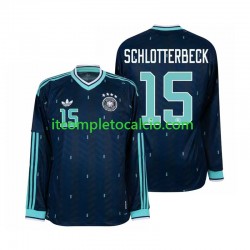 Maglia Germania Nico Schlotterbeck 15 Divisa Away Mondiali 2026 Manica Lunga ,Uomo Maglia Germania Nico Schlotterbeck 15 Divisa Away Mondiali 2026 Manica Lunga ,Uomo