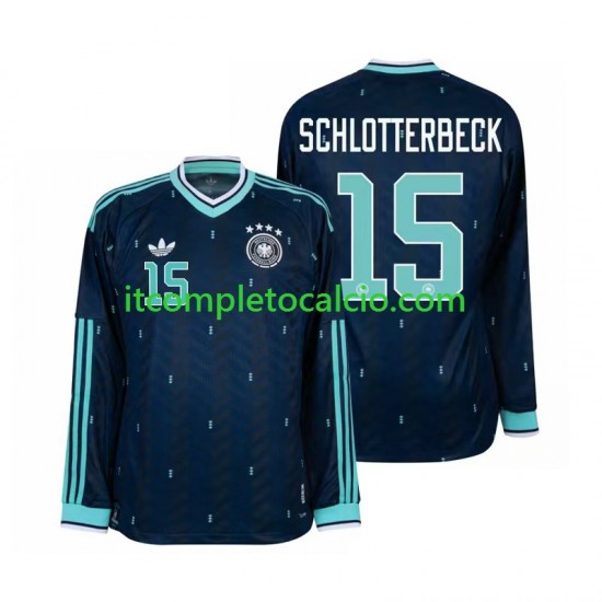 Maglia Germania Nico Schlotterbeck 15 Divisa Away Mondiali 2026 Manica Lunga ,Uomo Maglia Germania Nico Schlotterbeck 15 Divisa Away Mondiali 2026 Manica Lunga ,Uomo