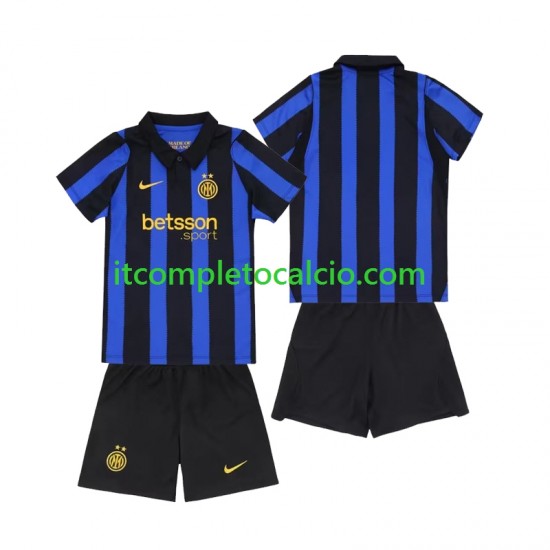 Maglia Inter Milan Divisa Home 2026-2027 Manica Corta ,Bambino