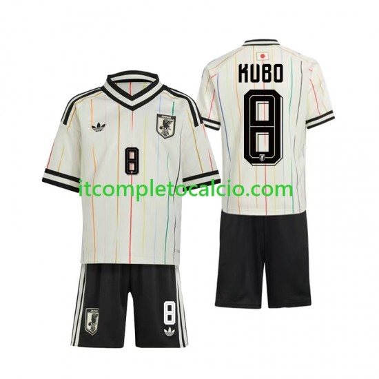 Maglia Giappone Kubo 8 Divisa Away Mondiali 2026 Manica Corta ,Bambino