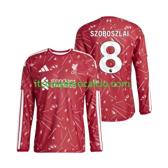 Maglia Liverpool Dominik Szoboszlai 8 Divisa Home 2026-2027 Manica Lunga ,Uomo