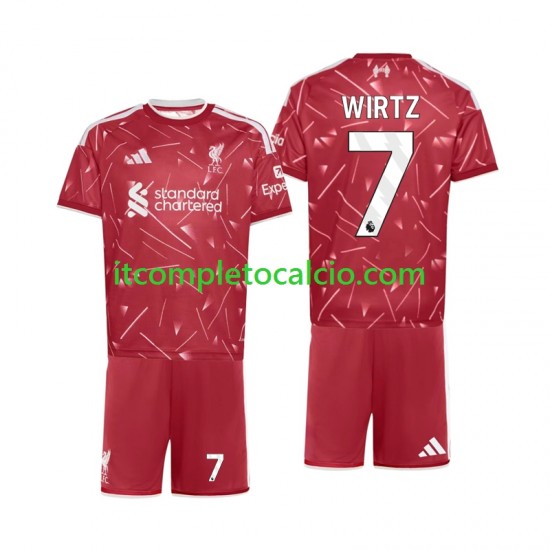 Maglia Liverpool Florian Wirtz 7 Divisa Home 2026-2027 Manica Corta ,Bambino Maglia Liverpool Florian Wirtz 7 Divisa Home 2026-2027 Manica Corta ,Bambino