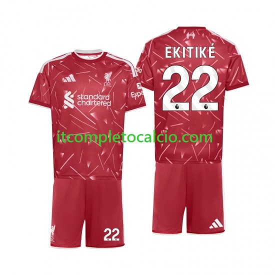 Maglia Liverpool Hugo Ekitike 22 Divisa Home 2026-2027 Manica Corta ,Bambino Maglia Liverpool Hugo Ekitike 22 Divisa Home 2026-2027 Manica Corta ,Bambino