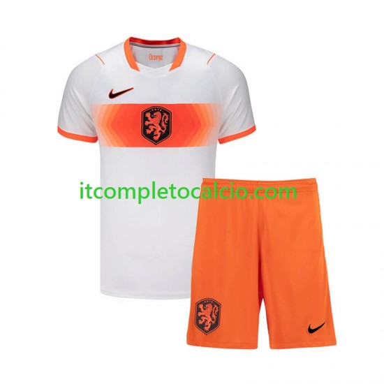 Maglia Paesi Bassi Divisa Away Mondiali 2026 Manica Corta ,Bambino