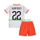 Maglia Paesi Bassi Denzel Dumfries 22 Divisa Away Mondiali 2026 Manica Corta ,Bambino