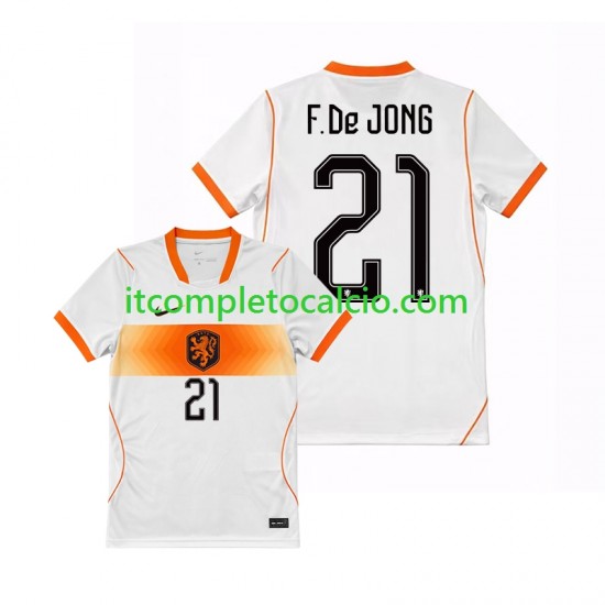Maglia Paesi Bassi Frenkie de Jong 21 Divisa Away Mondiali 2026 Manica Corta ,Uomo