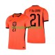 Maglia Paesi Bassi Frenkie de Jong 21 Divisa Home Mondiali 2026 Manica Corta ,Uomo