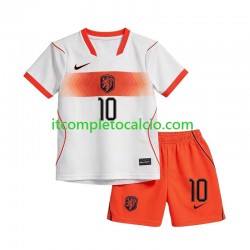 Maglia Paesi Bassi Jeremie Frimpong 12 Divisa Away Mondiali 2026 Manica Corta ,Bambino