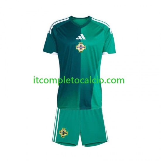 Maglia Irlanda Del Nord Divisa Home 2026 Manica Corta ,Bambino