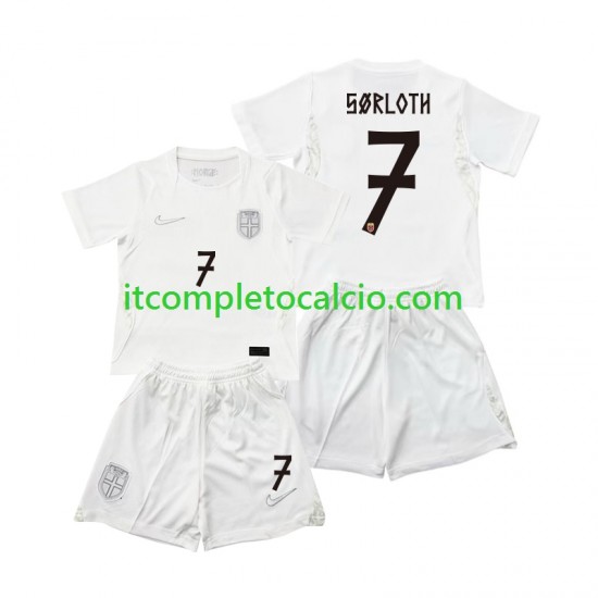 Maglia Norvegia Alexander Sorloth 7 Terza Divisa Mondiali 2026 Manica Corta ,Bambino