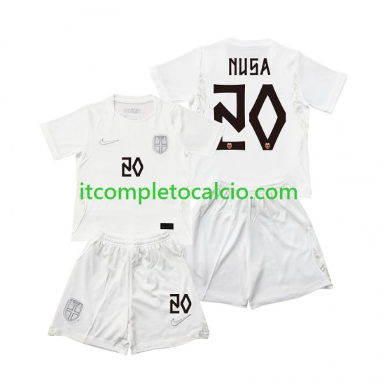 Maglia Norvegia Antonio NUSA 20 Terza Divisa Mondiali 2026 Manica Corta ,Bambino