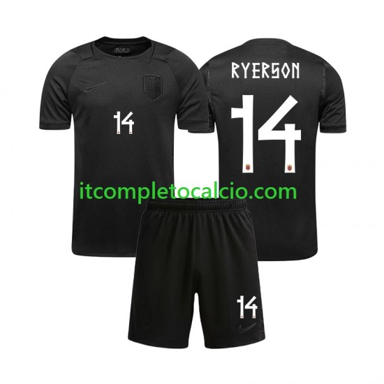 Maglia Norvegia Julian Ryerson 14 Divisa Away Mondiali 2026 Manica Corta ,Bambino