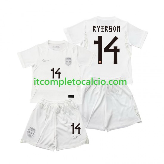 Maglia Norvegia Julian Ryerson 14 Terza Divisa Mondiali 2026 Manica Corta ,Bambino