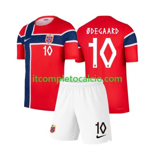 Maglia Norvegia Martin Odegaard 10 Divisa Home Mondiali 2026 Manica Corta ,Bambino Maglia Norvegia Martin Odegaard 10 Divisa Home Mondiali 2026 Manica Corta ,Bambino