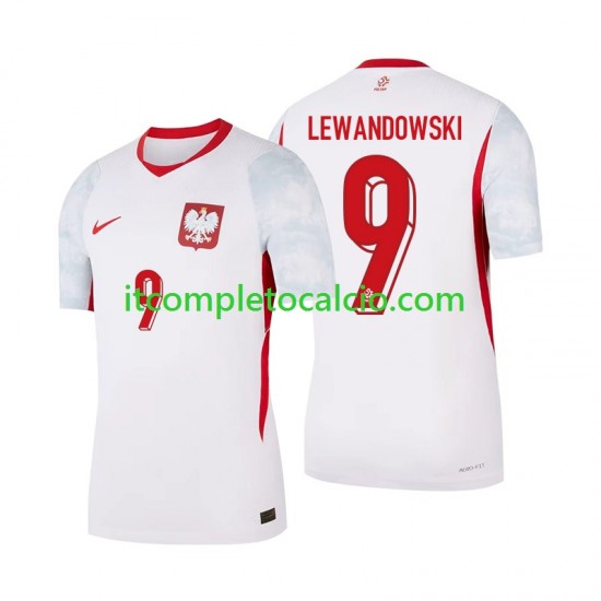 Maglia Polonia Robert Lewandowski 9 Divisa Home 2026 Manica Corta ,Uomo