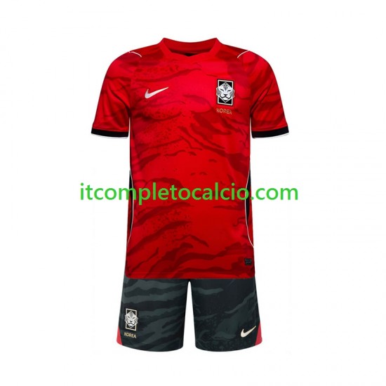 Maglia Corea del Sud Divisa Home Mondiali 2026 Manica Corta ,Bambino