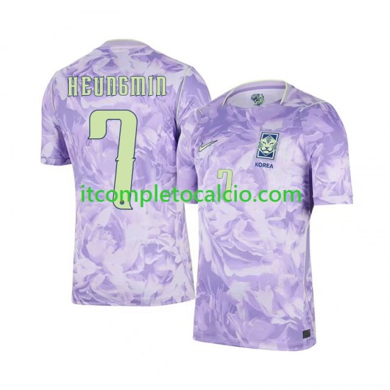Maglia Corea del Sud Son Heung-min 7 Divisa Away Mondiali 2026 Manica Corta ,Uomo