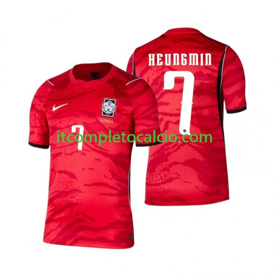 Maglia Corea del Sud Son Heung-min 7 Divisa Home Mondiali 2026 Manica Corta ,Uomo