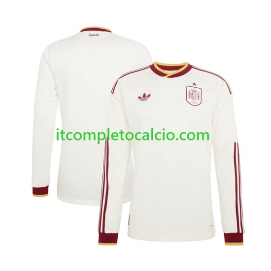Maglia Spagna Divisa Away Mondiali 2026 Manica Lunga ,Uomo